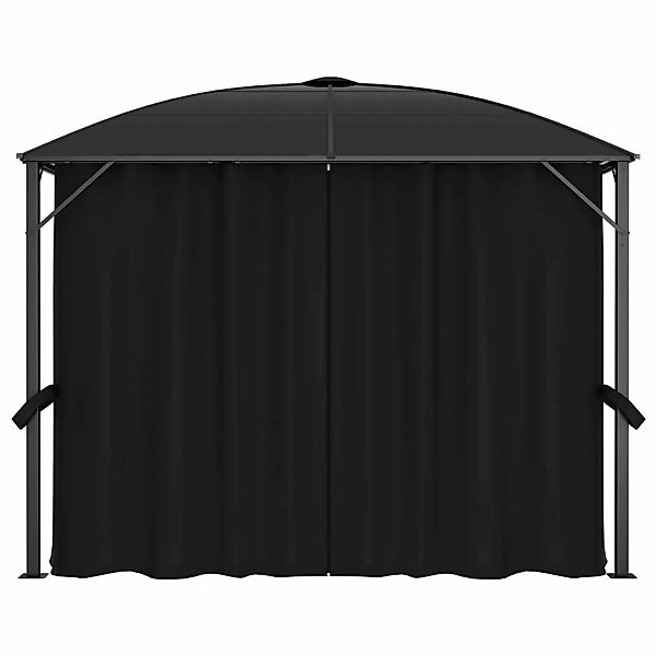 Pavillon Mit Vorhängen 300 X 300 X 265 Cm Anthrazit günstig online kaufen