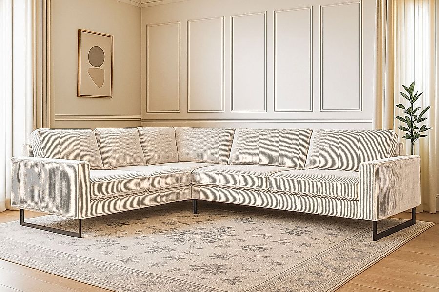 Home affaire Ecksofa "Pinto, XXL, 250/290 cm, langer Schenkel, Ottomane" Co günstig online kaufen
