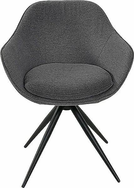 K+W Komfort & Wohnen Drehstuhl »ZOOM« () 4-Fuß Drehstuhl mit Gestell aus Me günstig online kaufen