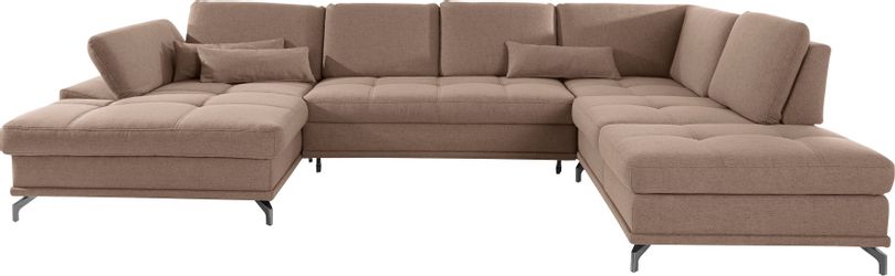 PLACES OF STYLE Wohnlandschaft "Costello U-Form, B: 363 cm mit Sitztiefen-, günstig online kaufen