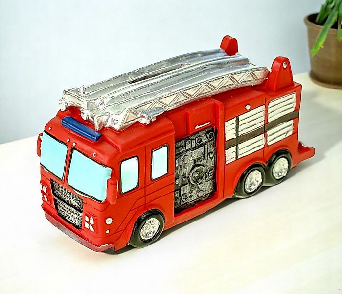 Kremers Schatzkiste Spardose Feuerwehrauto American Style 14cm Sparschwein günstig online kaufen