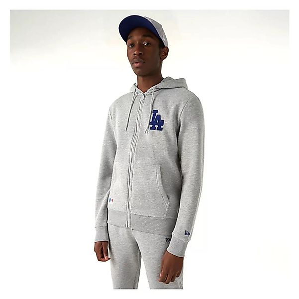 New Era Mlb Logo Los Angeles Dodgers Sweatshirt Mit Reißverschluss M Grey M günstig online kaufen