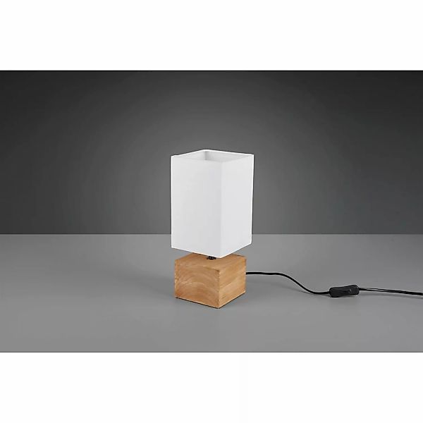Reality Tischlampe Woody 30 x 12 x 12 cm Naturholz-Weiß günstig online kaufen