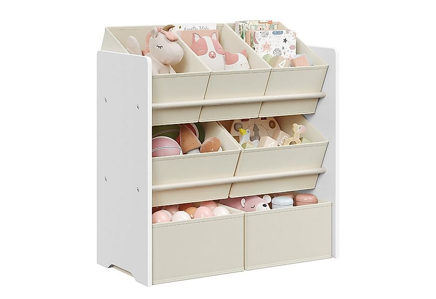 SONGMICS Spielzeugtruhe Kinderregal Bücherregal Kinder, mit 7 Aufbewahrungs günstig online kaufen