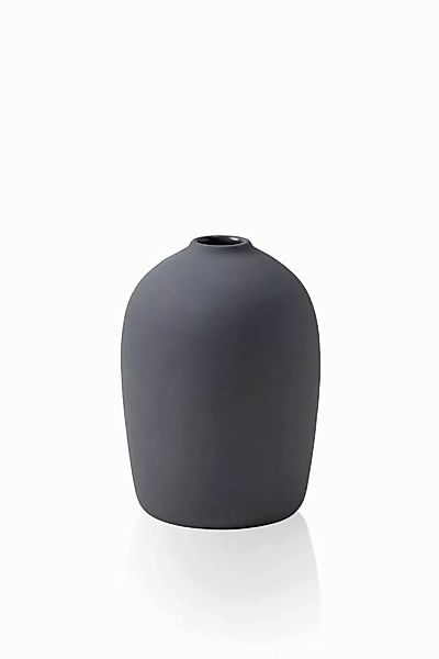 Raw zylindrische Keramikvase mit kleiner Öffnung 14,5 cm grau günstig online kaufen