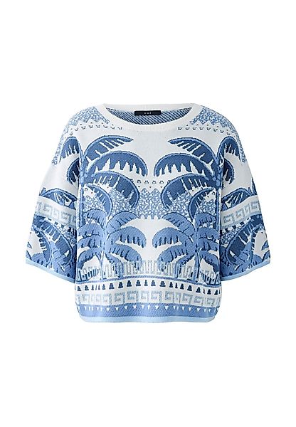 Oui Rundhalspullover Pullover Baumwoll- Viskosemischung mit günstig online kaufen
