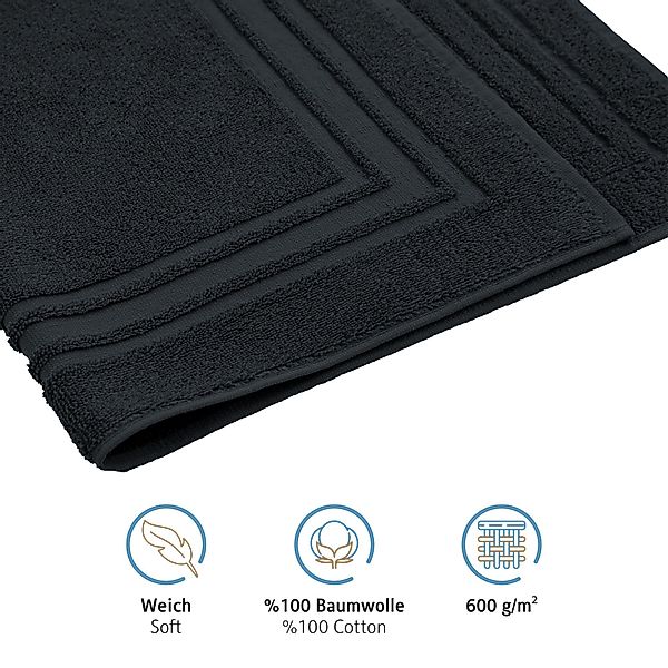 Komfortec Badematte Badvorleger aus 100% Baumwolle, günstig online kaufen