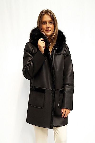 FUNK since 1776 Lederimitatmantel kurz mit Kapuze und Kunstfell - modisch e günstig online kaufen