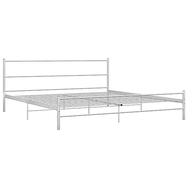 vidaXL Bettgestell Weiß Metall 180x200 cm618466 günstig online kaufen