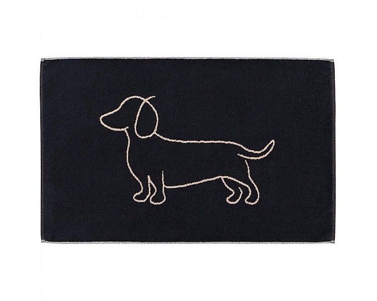 Cawö Badematte Badematte We love Dogs Dackel Schwarz Beige (50x80cm) günstig online kaufen