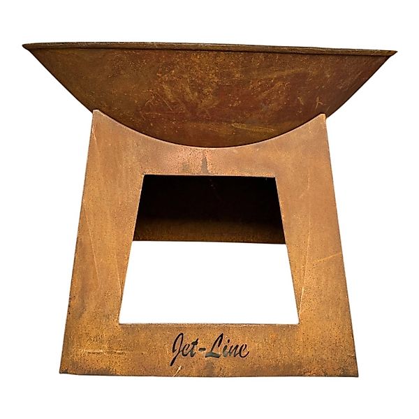 Jet-Line Feuersäule mit Feuerschale Fargo in Rostoptik 60 x 71 x 71 cm günstig online kaufen