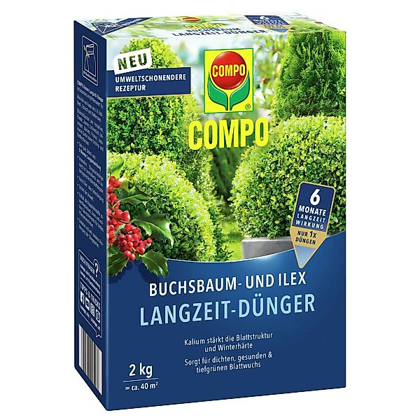Compo Buchsbaum- und Ilex Langzeit-Dünger 2 kg günstig online kaufen