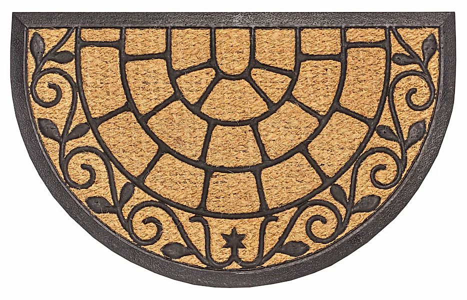 HANSE Home Fußmatte "Kokos, Türmatte" halbrund 8 mm Höhe Kokos, Gummi, Schm günstig online kaufen