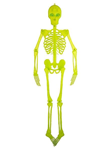 Smiffys Dekofigur Grünes Leuchtskelett Halloweendeko, Was günstig online kaufen