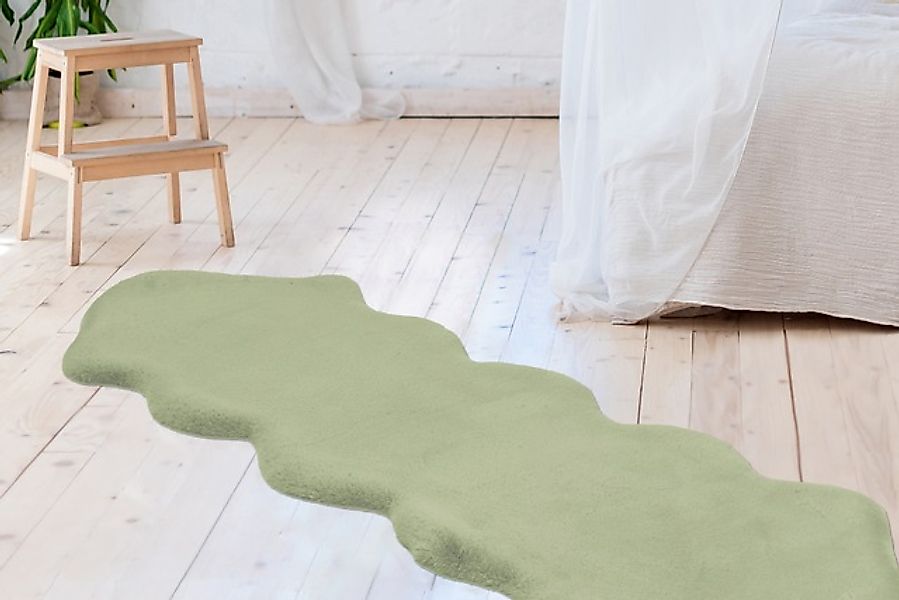 Arte Espina Fellteppich »Rabbit 300«, fellförmig, 35 mm Höhe, Kunstfell, Ka günstig online kaufen