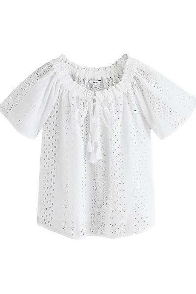 Next Blusenshirt Kurzärmliges Bardot-Oberteil mit Neckholder günstig online kaufen