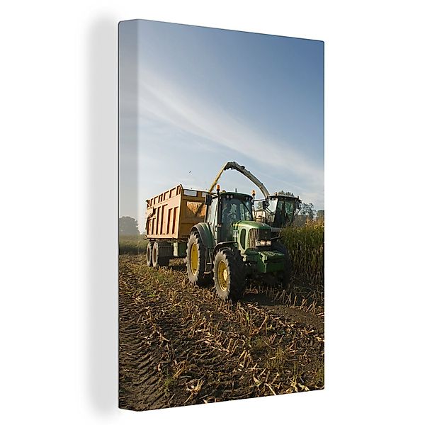 OneMillionCanvasses® Leinwandbild Traktor - Anhänger - günstig online kaufen