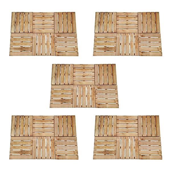 Terrassenfliesen 30 Stk. 50×50 Cm Braun Holz günstig online kaufen
