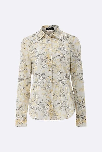 Hemdbluse aus Baumwoll-Plumetis mit Blumendruck günstig online kaufen