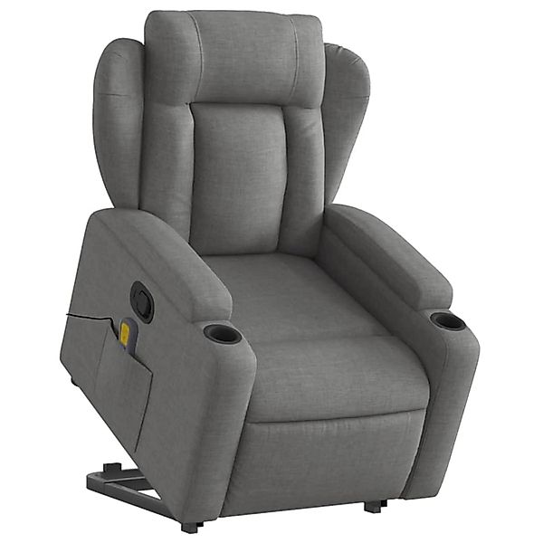 vidaXL Sessel Massagesessel mit Aufstehhilfe Dunkelgrau günstig online kaufen
