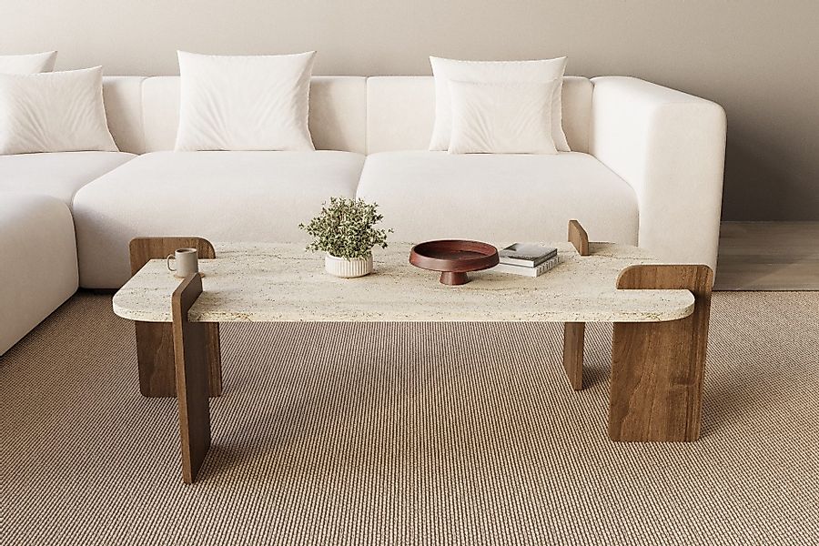 moebel17 Couchtisch Couchtisch Twinkle Travertin Braun günstig online kaufen