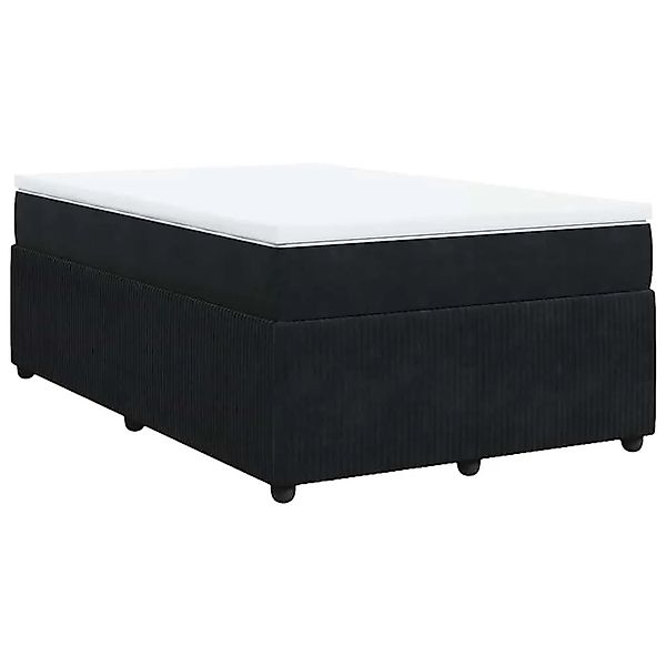 vidaXL Boxspringbett mit Matratze Schwarz 120x190 cm Samt 3285628 günstig online kaufen