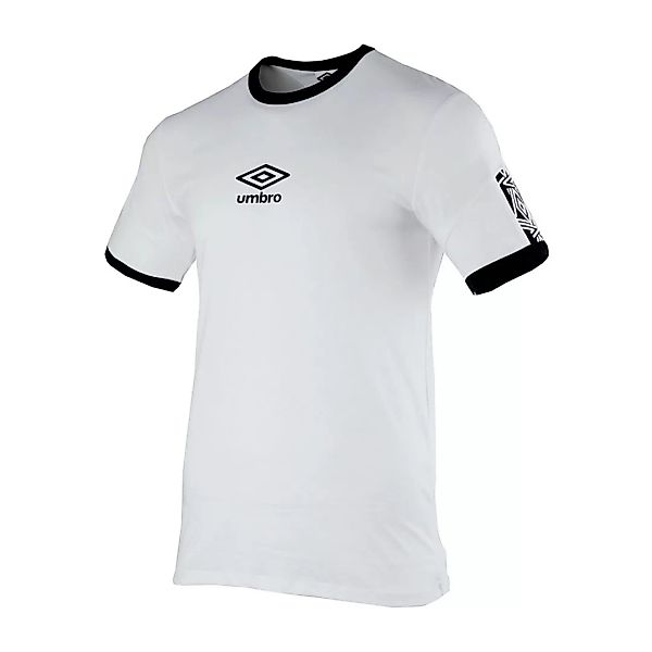 Umbro Ringer Taped Logo Kurzärmeliges T-shirt XL Brilliant White / Black günstig online kaufen