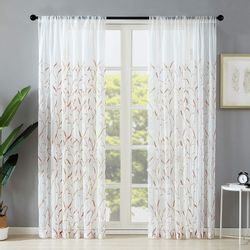 BYSURE Vorhang (2 St), Ösen, halbtransparent, günstig online kaufen