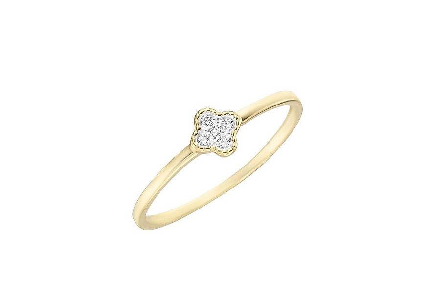 Luigi Merano Fingerring Oberteil Blüte, mit funkelnden Brillanten, Gold 585 günstig online kaufen