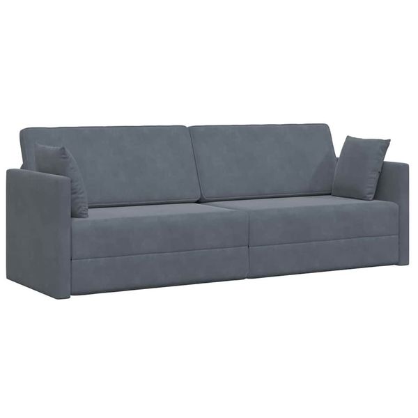 vidaXL Sofa Schlafsofa Dunkelgrau 213 x günstig online kaufen