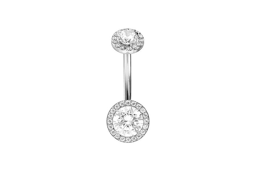 PIERCINGLINE Bauchnabelpiercing Titan Bananabell mit Innengewinde 2 KRISTAL günstig online kaufen