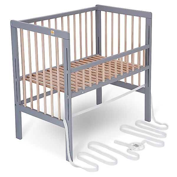 FabiMax Beistellbett Boxspring Fix Grau / günstig online kaufen
