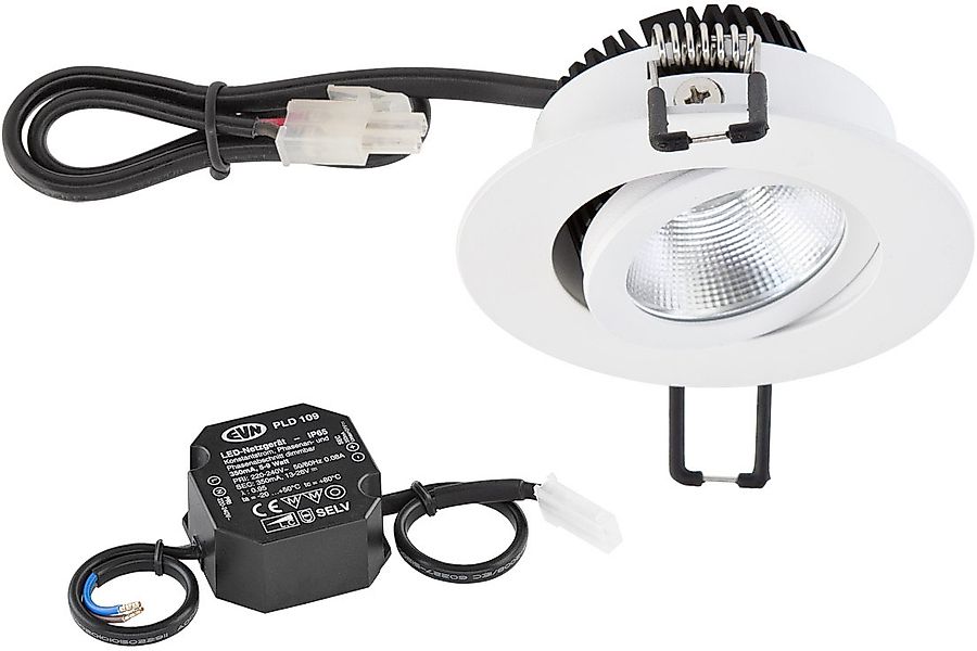 EVN Lichttechnik P-LED Deckeneinbauleuchte 3000K 230V rund ws PC20N60102 günstig online kaufen