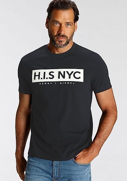 H.I.S Rundhalsshirt schmale Passform, bedrucktes Design, aus 100% Baumwolle günstig online kaufen