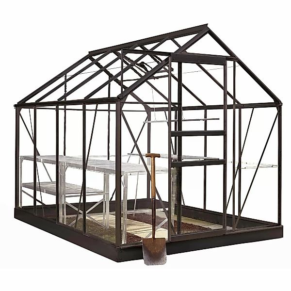 Halls Gewächshaus Popular 86 Schwarz 5 m² günstig online kaufen