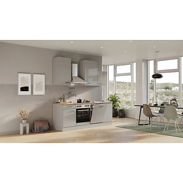 Flex-Well Küchenzeile "Lund" wahlweise mit E-Geräten, Breite 220 cm, glänze günstig online kaufen