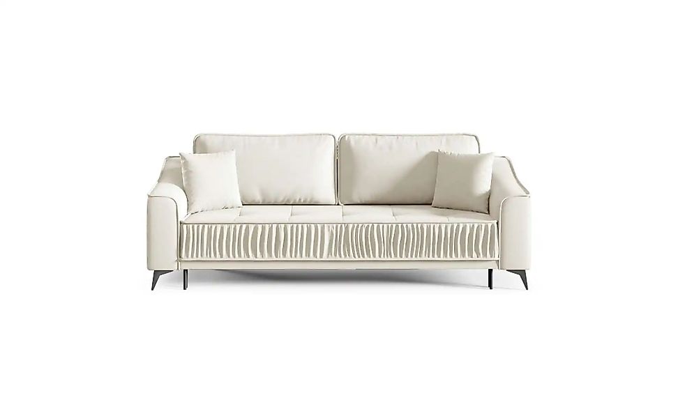 Selsey Schlafsofa Louisos   ¦ creme ¦ Maße (cm): B: 249 H: 100 Polstermöbel günstig online kaufen