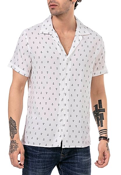 RedBridge Langarmhemd mit Anker-Print – Maritimer günstig online kaufen