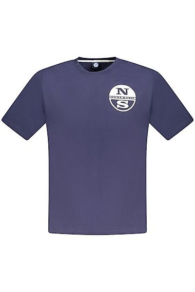 North Sails T-Shirt Blaues Herren T-Shirt mit Rundhals und Druck – günstig online kaufen