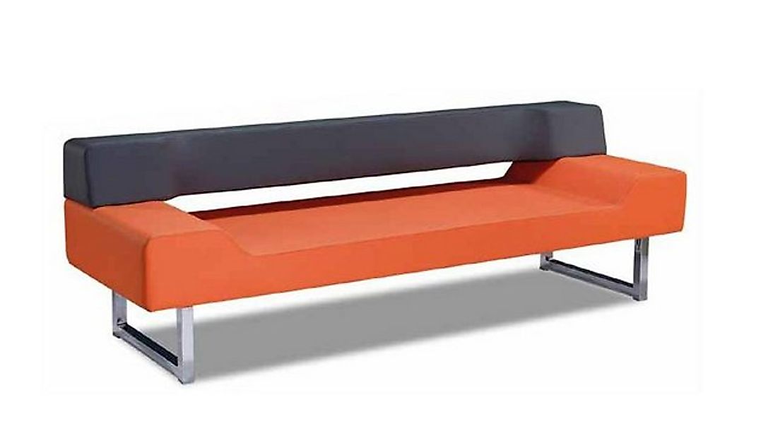 JVmoebel 3-Sitzer Couch Sofa 3 Sitz Orange Dreisitzer Leder Polstersofa Möb günstig online kaufen