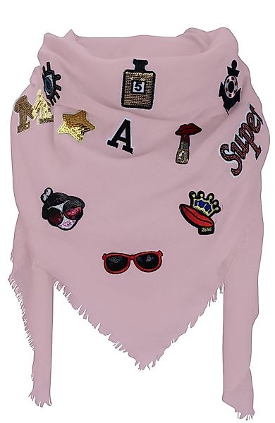 LOREZA Schal Damen XXL Patches Sticker günstig online kaufen