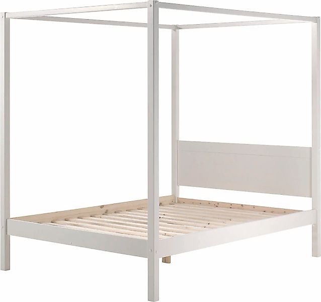 Vipack Himmelbett "Pino, Kiefer massiv weiß lackiert, Made in Europe, zeitl günstig online kaufen