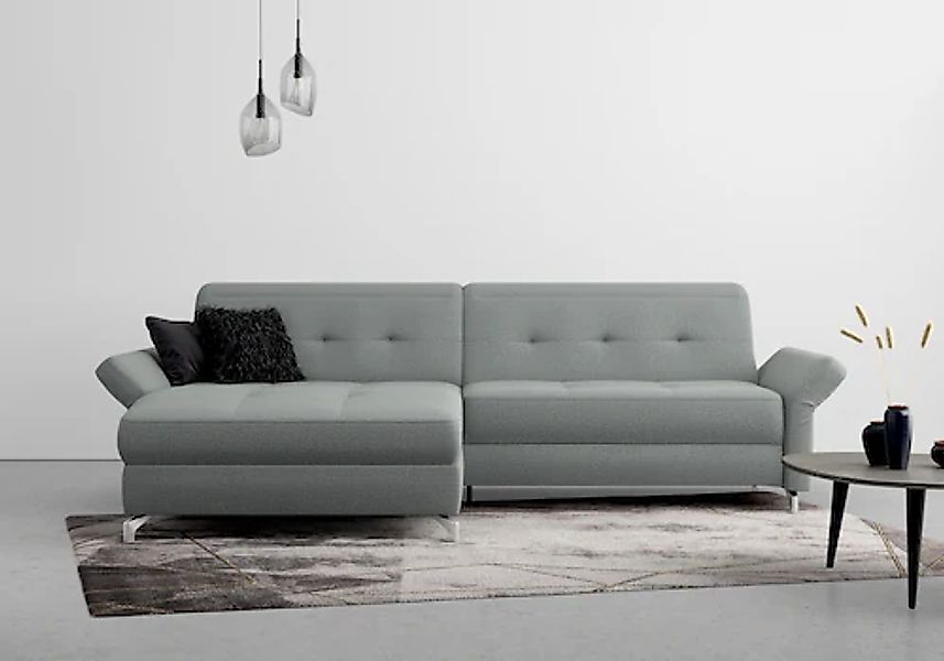 Home affaire Ecksofa »Maredo L-Form« Federkern, wahlweise auch mit Kopfteil günstig online kaufen