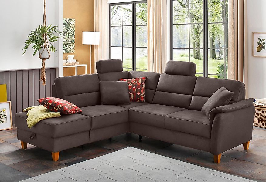 Home affaire Ecksofa Palmera L-Form, Federkern, günstig online kaufen