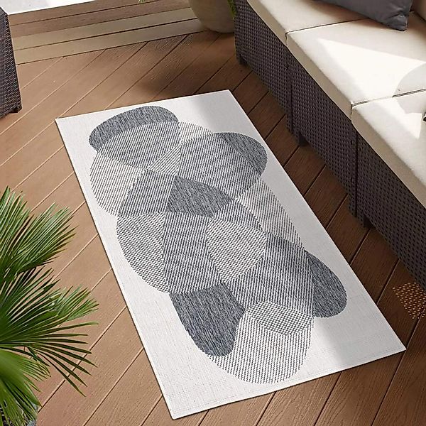 Carpet City Outdoorteppich "DUO RUG 5835" rechteckig 5 mm Höhe Wendeteppich günstig online kaufen