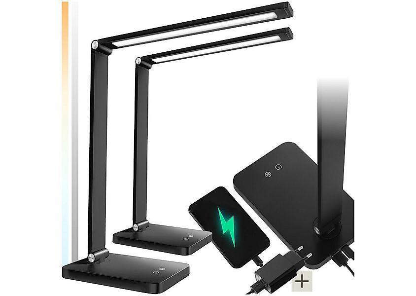 tectake Schreibtischlampe Tischleuchte Novaly, LED, dimmbar, 5W inklusive U günstig online kaufen