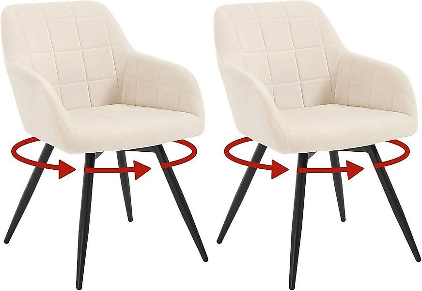 Woltu Esszimmerstuhl (2 St), gepolsterter ergonomischer, mit Metallbeinen günstig online kaufen