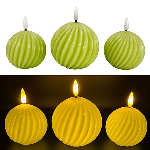 Online-Fuchs LED-Kerze 3er Set LED-Kugelkerzen mit günstig online kaufen