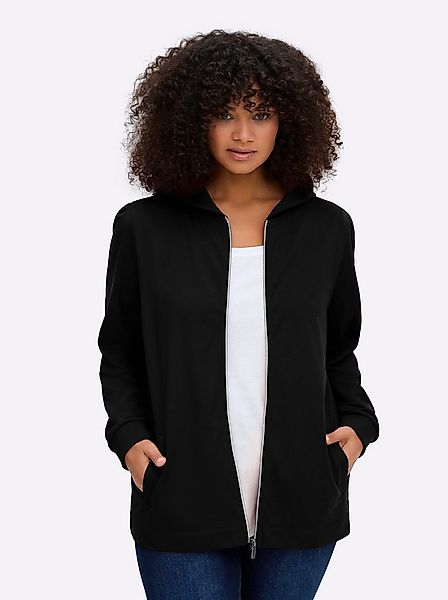 Sheego Shirtjacke Sweatjacke Langarm günstig online kaufen