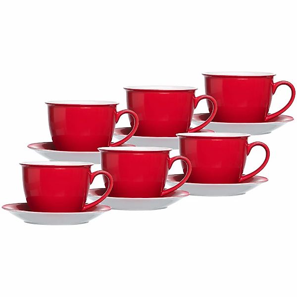 Ritzenhoff & Breker Tasse "Milchkaffee Tassen mit Untertassen Doppio 350 ml günstig online kaufen